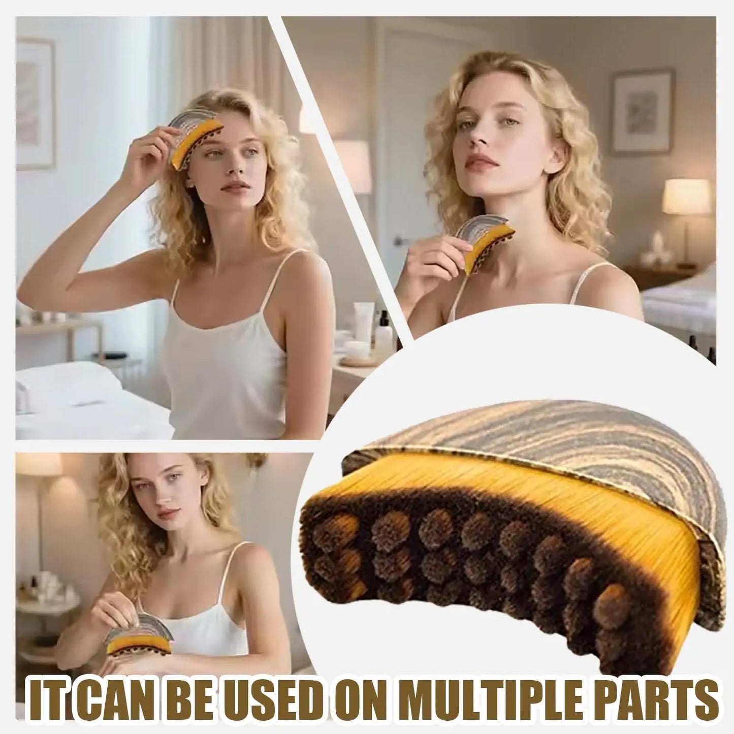 Lymphatic Contour Face Brush Lymphatic Drainage Reduce Puffiness Relief Fatigue Facial Massager Face Chin Skin Sculpting Tool