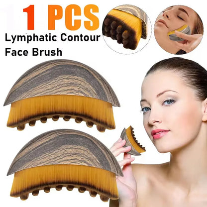 Lymphatic Contour Face Brush Lymphatic Drainage Reduce Puffiness Relief Fatigue Facial Massager Face Chin Skin Sculpting Tool
